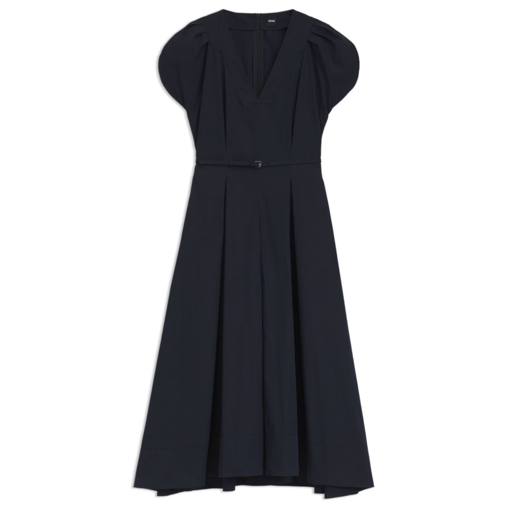 Платье с поясом на пряжке BOSS, темно-синий 
Платье с поясом на пряжке BOSS, темно-синий