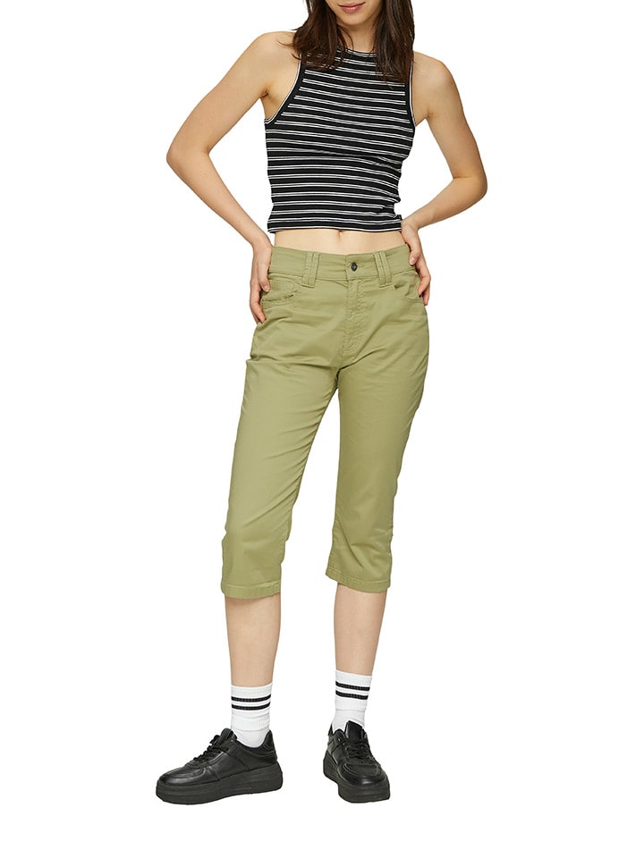 Тканевые брюки QS by S. Oliver, хаки 
Тканевые брюки QS by S. Oliver, хаки