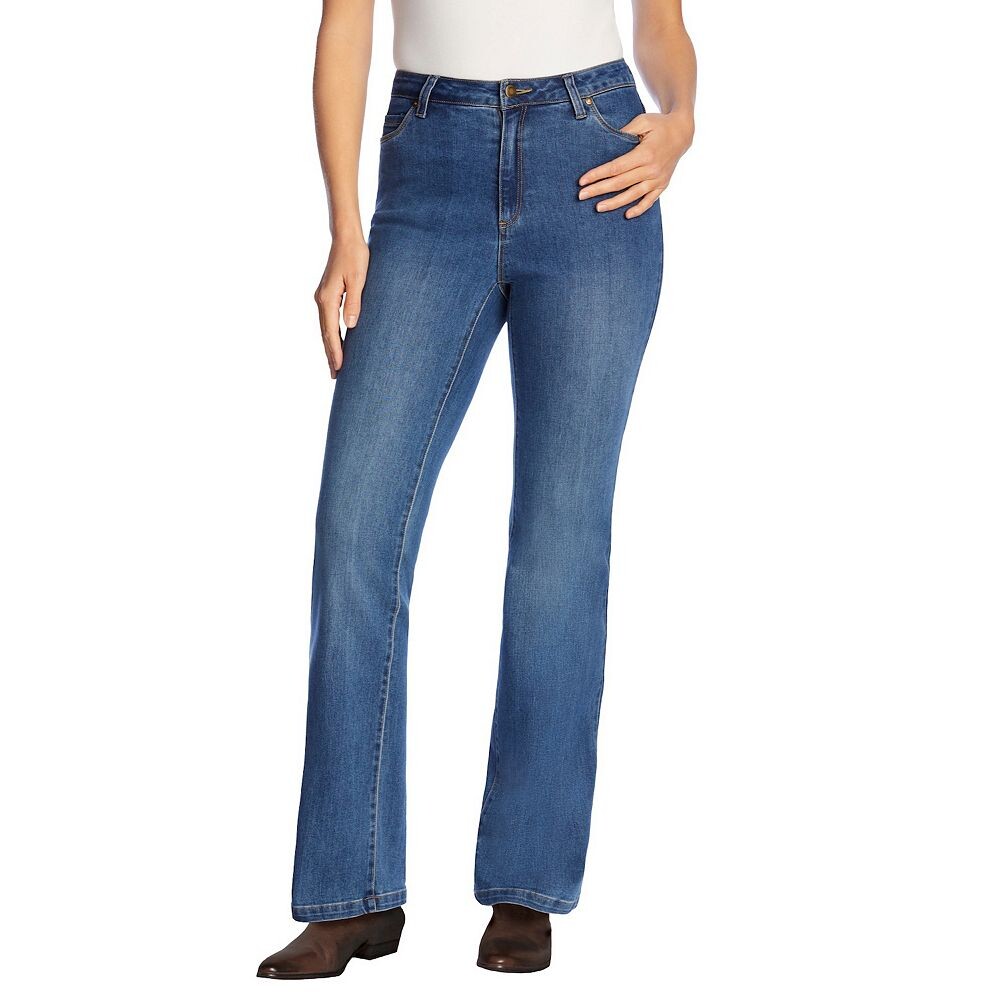 Женщина в женских джинсах размера плюс Petite Comfort Curve Bootcut Woman Within, цвет Medium Stonewash
Женщина в женских джинсах размера плюс Petite Comfort Curve Bootcut Woman Within, цвет Medium Stonewash