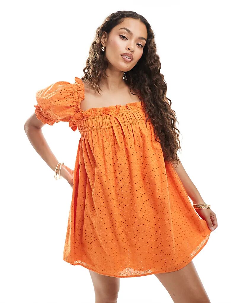 Платье-блуза Miss Selfridge Petite с вышивкой оранжевого цвета
Платье-блуза Miss Selfridge Petite с вышивкой оранжевого цвета