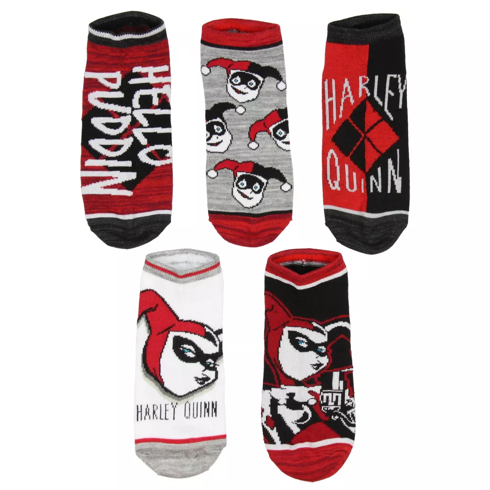 DC Comics Harley Quinn Adult Character Designs 5 упаковок носков Mix and Match Up Socks Multicolor 
DC Comics Harley Quinn Adult Character Designs 5 упаковок носков Mix and Match Up Socks Multicolor