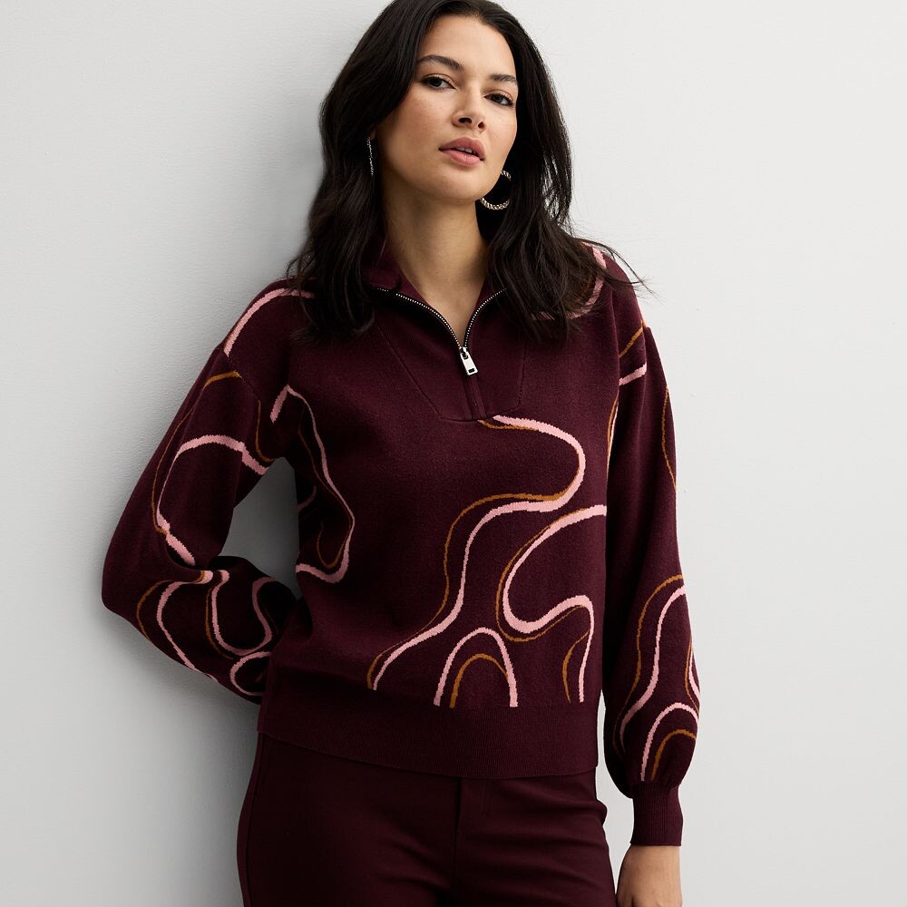 Женская куртка Nine West с молнией на четверть с узором, цвет Plum Double Swirl
Женская куртка Nine West с молнией на четверть с узором, цвет Plum Double Swirl