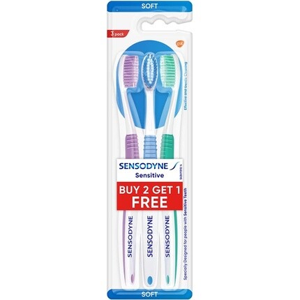 Зубная щетка Sensodyne Sensitive Soft, ассорти, 3 шт.
Зубная щетка Sensodyne Sensitive Soft, ассорти, 3 шт.
