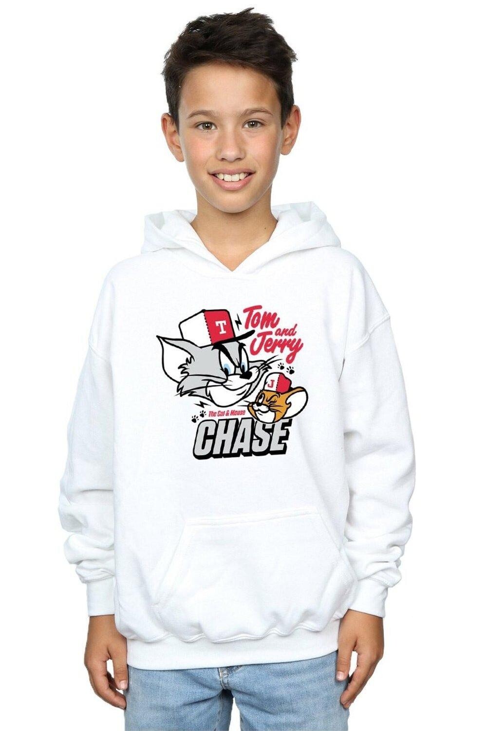 Толстовка с капюшоном в погоне за котами и мышами Tom & Jerry, белый
Толстовка с капюшоном в погоне за котами и мышами Tom & Jerry, белый