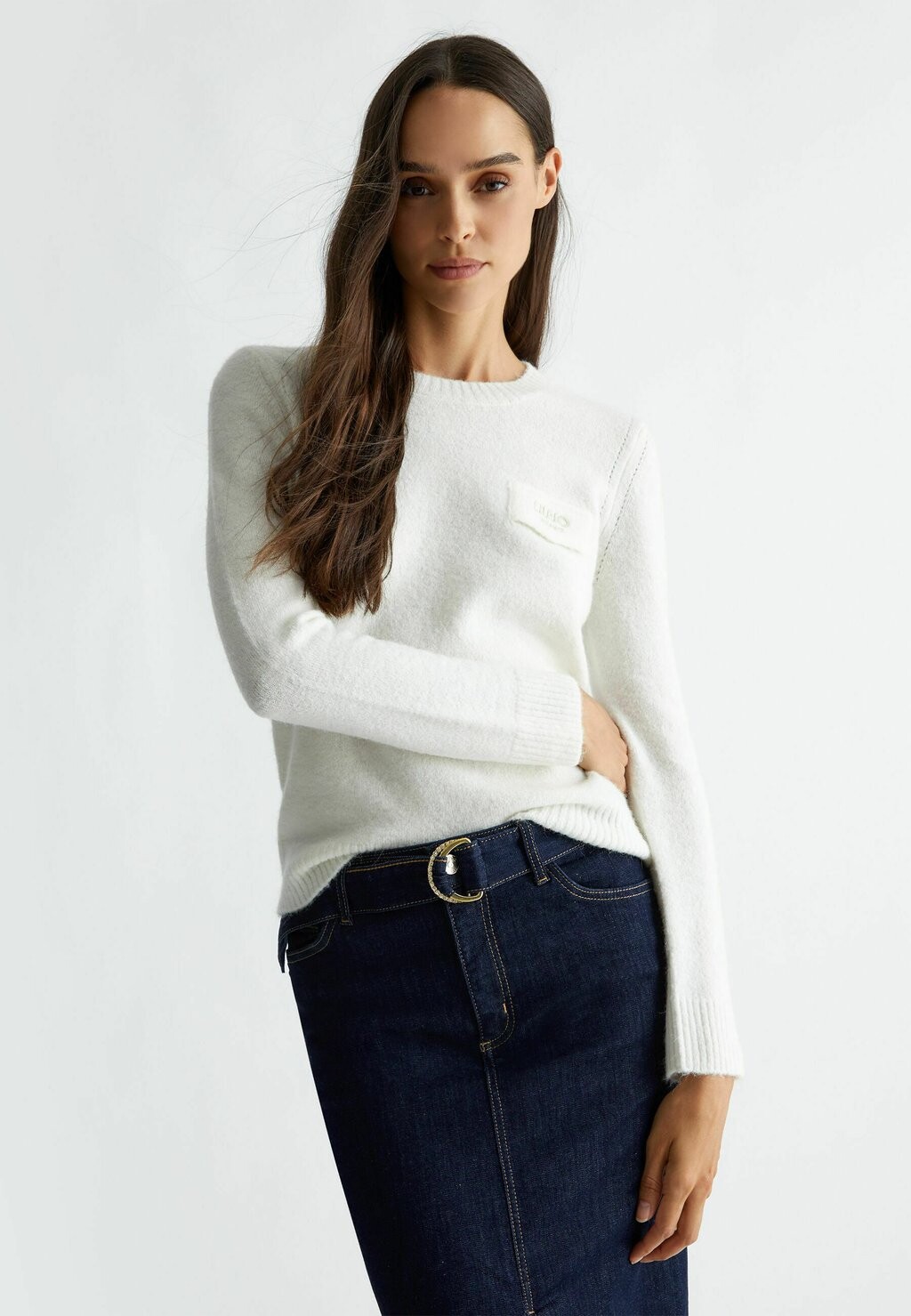 Джемпер LIU JO, белый 
Джемпер LIU JO, белый