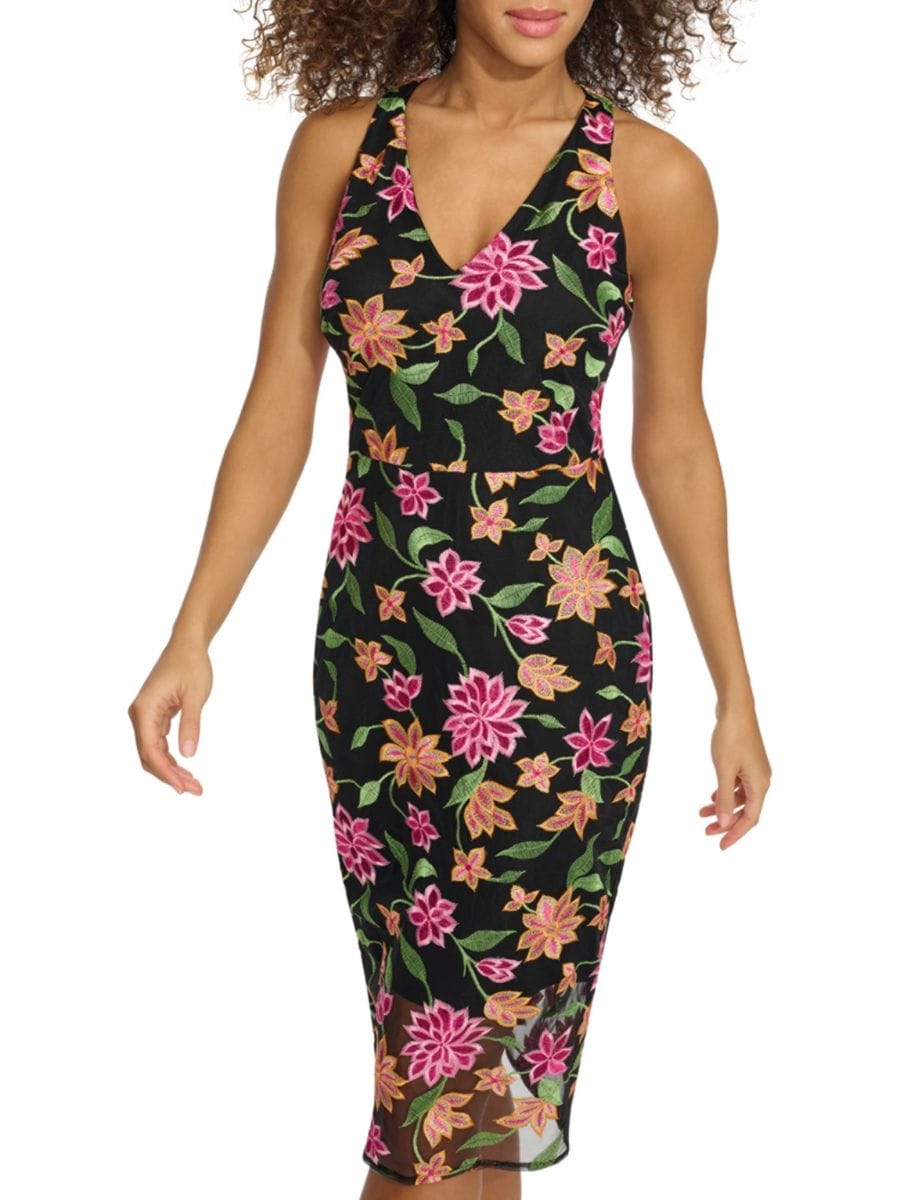 Облегающее платье миди с цветочной вышивкой Siena, цвет Black Multicolor
Облегающее платье миди с цветочной вышивкой Siena, цвет Black Multicolor