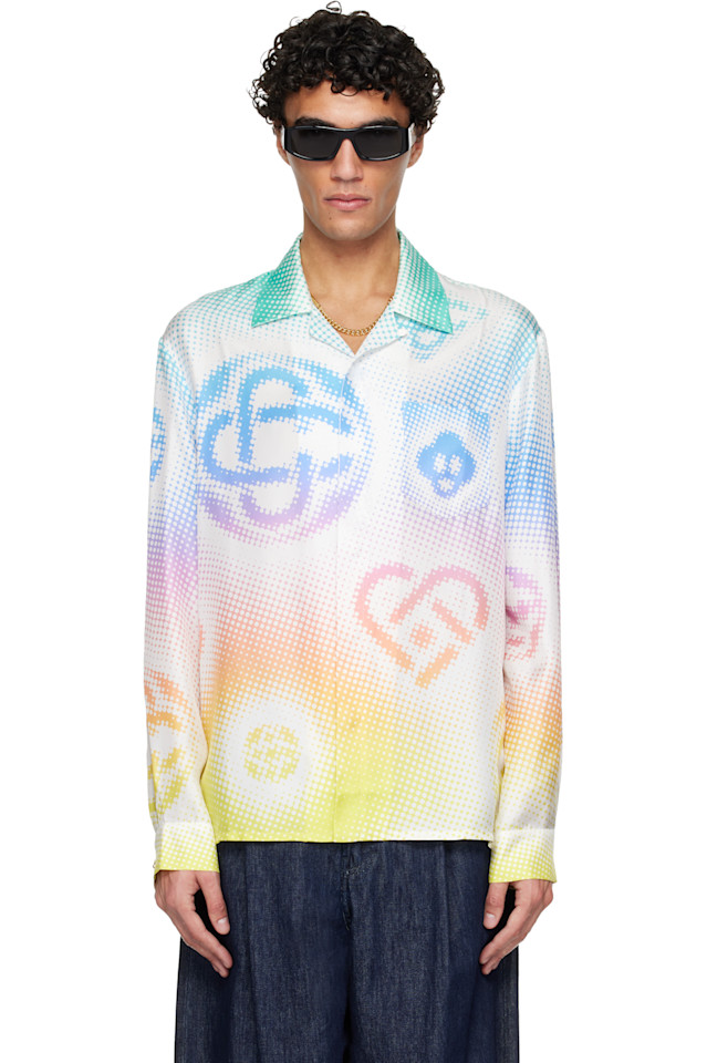 Casablanca Шелковая рубашка с длинными рукавами и многоцветным полутоновым логотипом
Casablanca Шелковая рубашка с длинными рукавами и многоцветным полутоновым логотипом