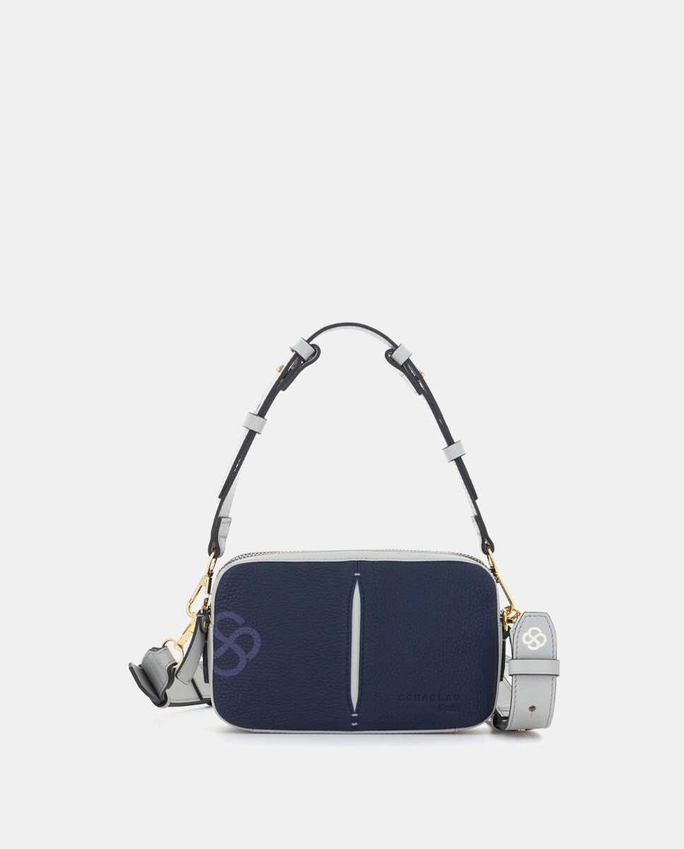 Многопозиционная синяя кожаная сумка через плечо Scharlau, синий
Многопозиционная синяя кожаная сумка через плечо Scharlau, синий