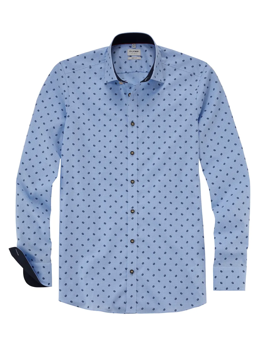 Деловая рубашка OLYMP "Level Five Body Fit", с принтом "крендель", синий
Деловая рубашка OLYMP "Level Five Body Fit", с принтом "крендель", синий