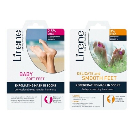 Маска для ног в носках, отшелушивающая или регенерирующая, Lirene
Маска для ног в носках, отшелушивающая или регенерирующая, Lirene