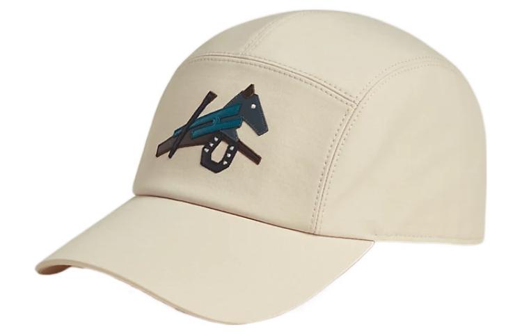 HERMES Бейсболка унисекс бежевая, Beige 
HERMES Бейсболка унисекс бежевая, Beige