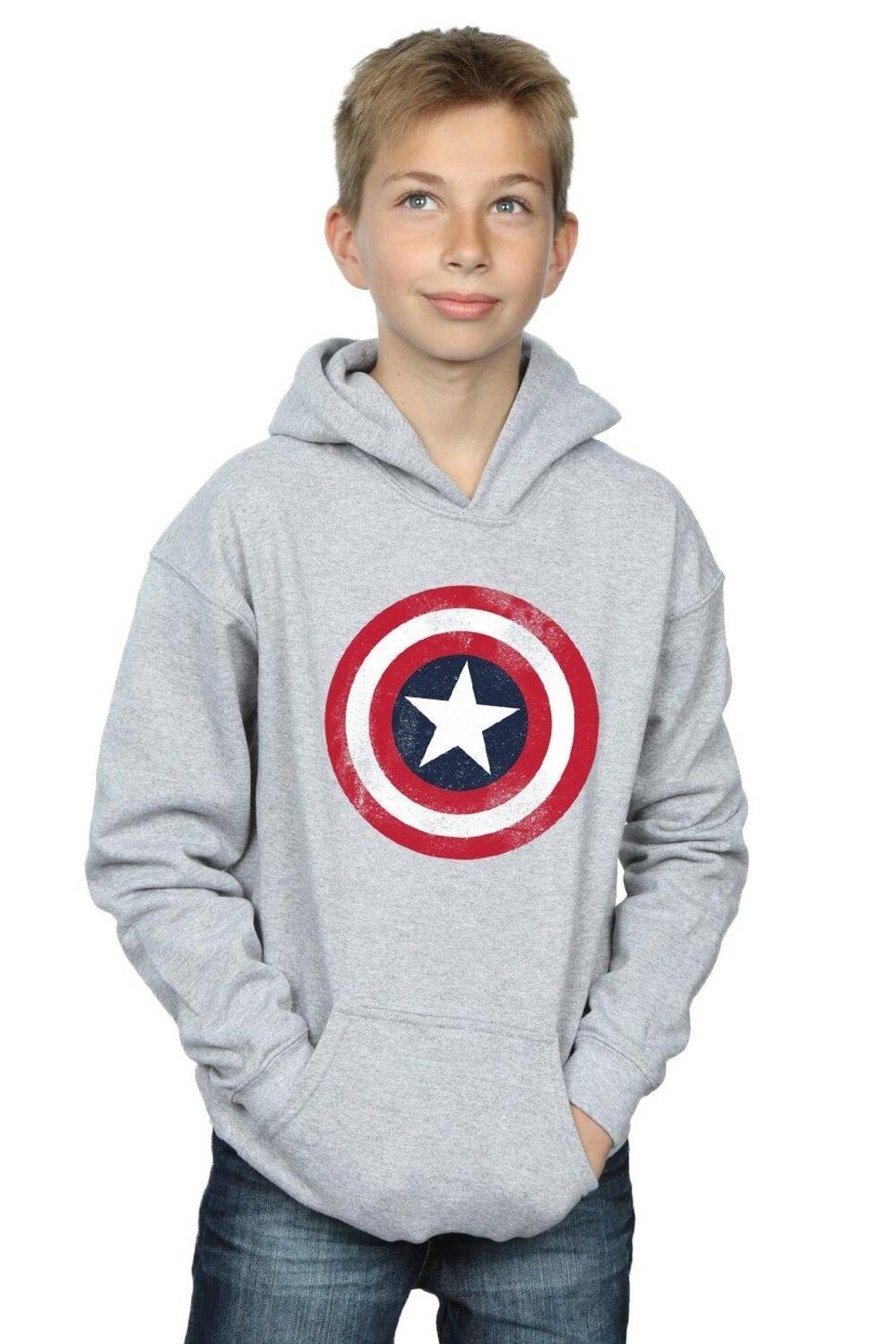 Толстовка с потертым щитом «Капитан Америка» Marvel, серый
Толстовка с потертым щитом «Капитан Америка» Marvel, серый