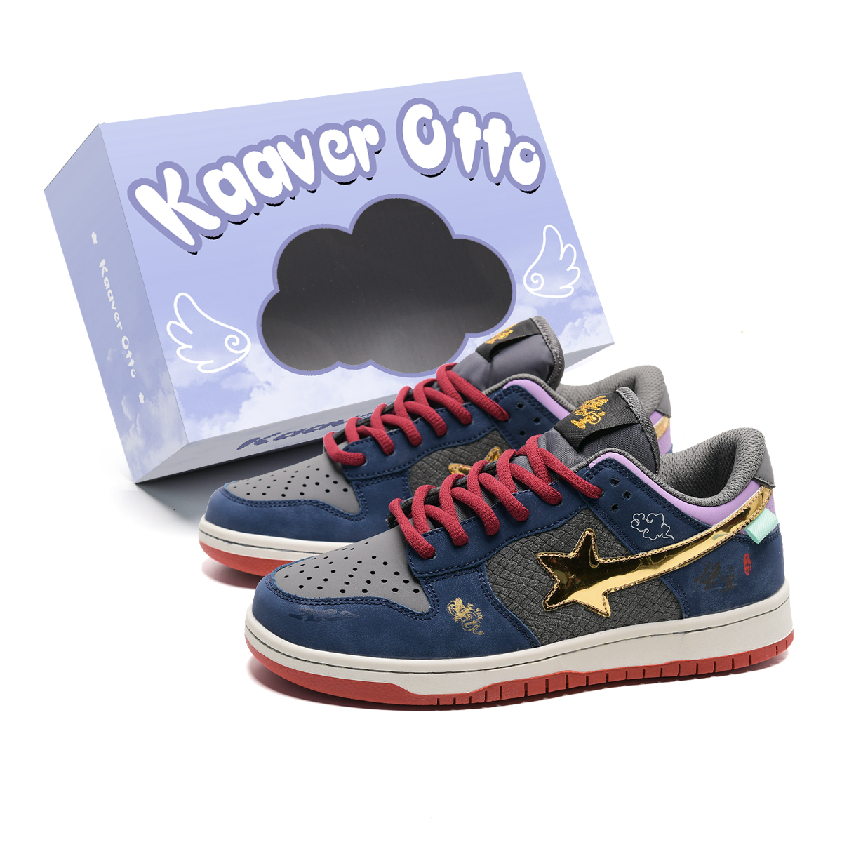 KAAVER OTTO Скользоустойчивые низкие скейтерские кроссовки унисекс синие - синие (звезды), цвет Blue (Stars)
KAAVER OTTO Скользоустойчивые низкие скейтерские кроссовки унисекс синие - синие (звезды), цвет Blue (Stars)