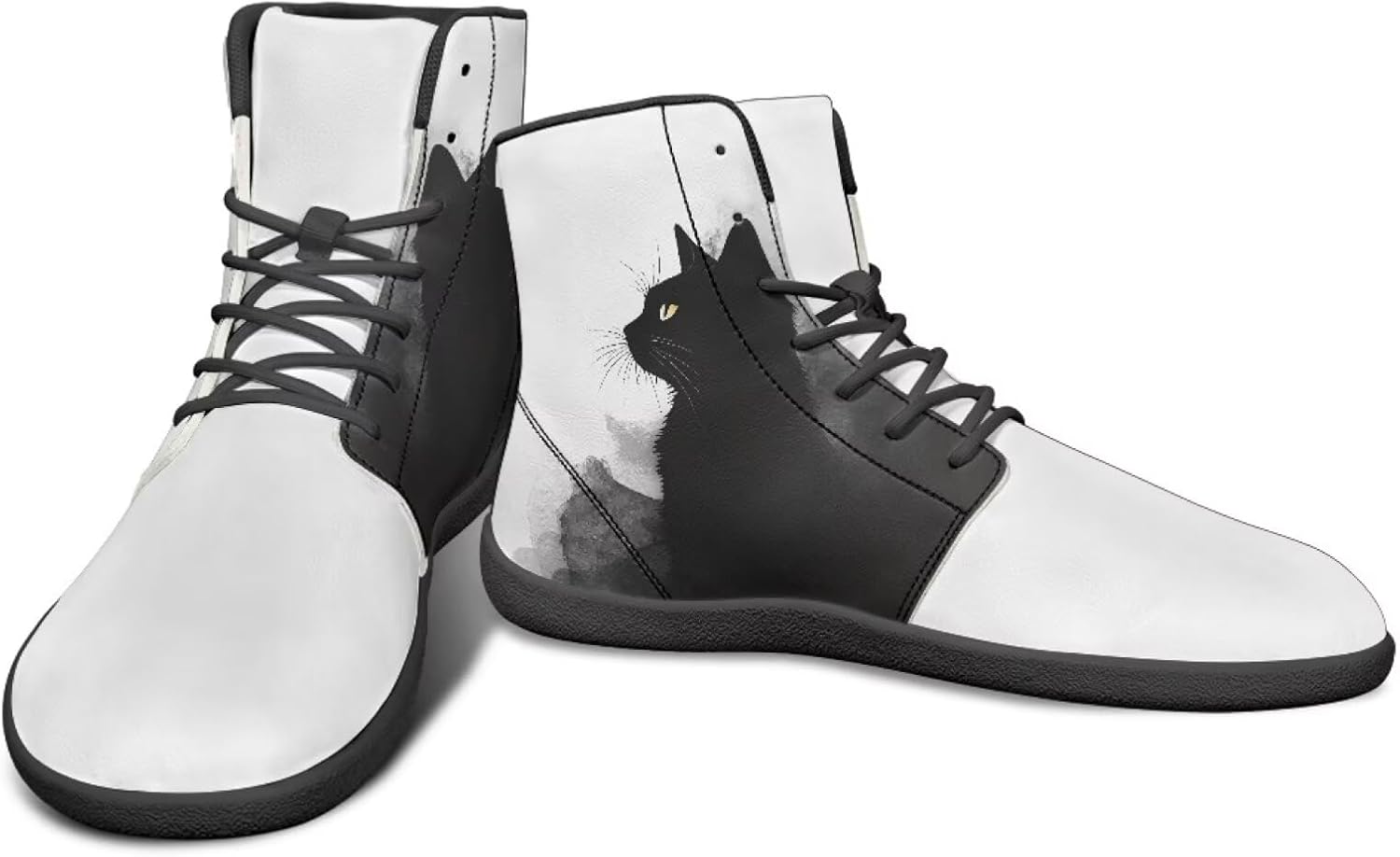 Высокие кроссовки с животным дизайном, обувь с нулевым перепадом, широкие туфли для мужчин - кроссовки с резиновой подошвой Watdotory, Black Cat Pattern
Высокие кроссовки с животным дизайном, обувь с нулевым перепадом, широкие туфли для мужчин - кроссовки с резиновой подошвой Watdotory, Black Cat Pattern