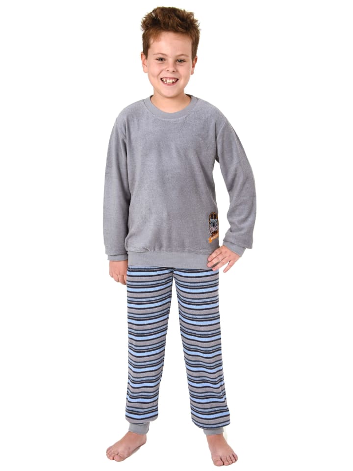 NORMANN Пижама из махровой ткани с длинными рукавами, манжетами и вышивкой - 50699, серого цвета
NORMANN Пижама из махровой ткани с длинными рукавами, манжетами и вышивкой - 50699, серого цвета