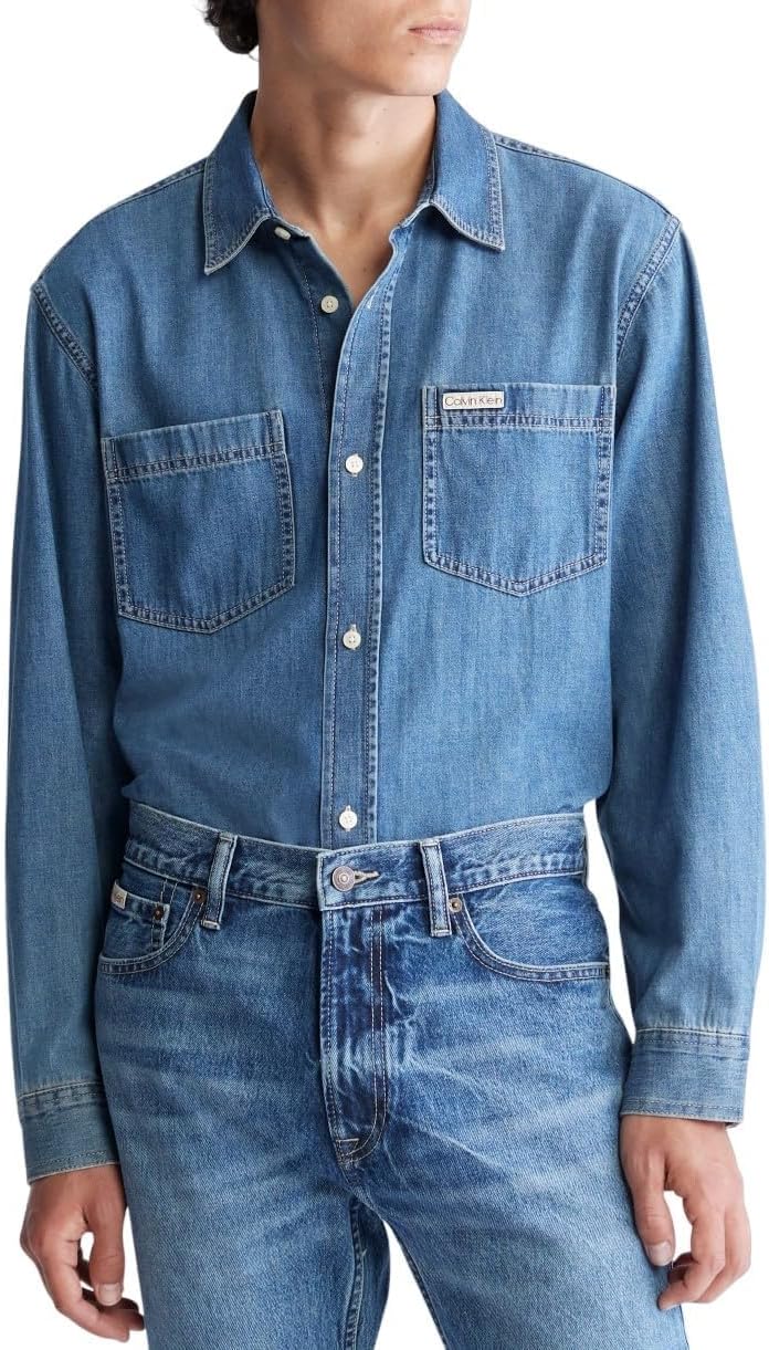 Мужская классическая джинсовая рубашка с длинным рукавом Calvin Klein, Ck Vintage Indigo
Мужская классическая джинсовая рубашка с длинным рукавом Calvin Klein, Ck Vintage Indigo