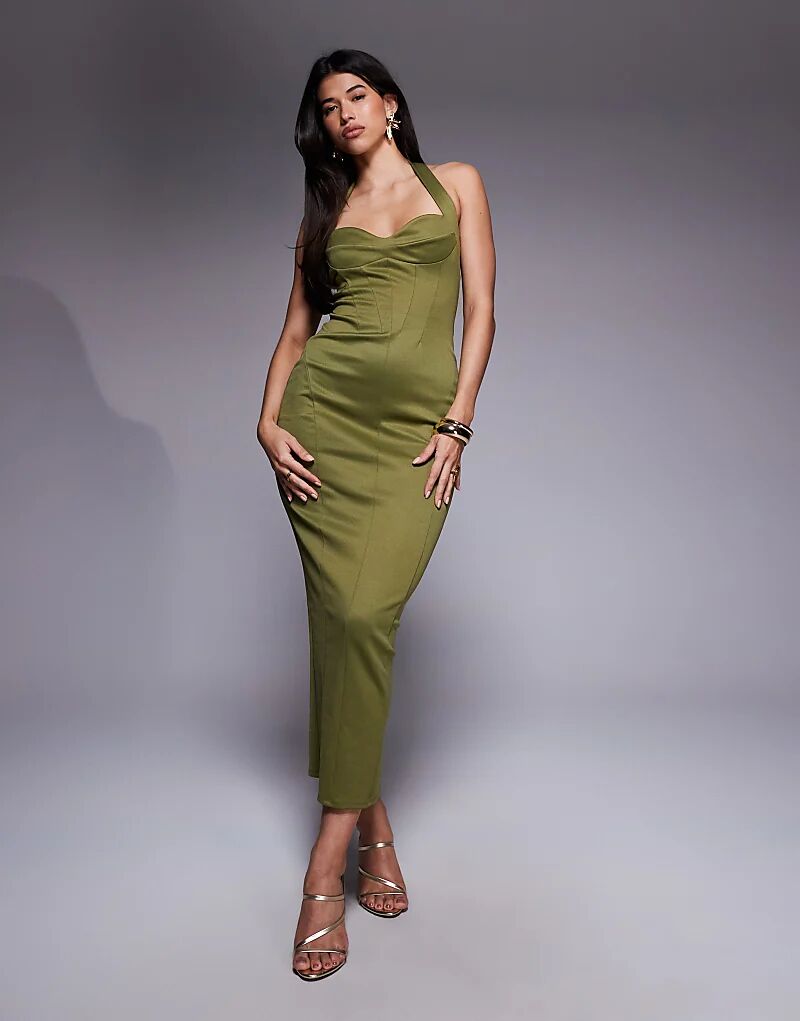 Платье миди ASOS DESIGN структурированного корсета оливкового цвета
Платье миди ASOS DESIGN структурированного корсета оливкового цвета