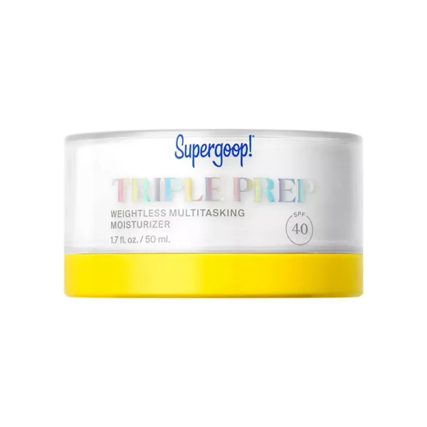 Triple prep невесомый многофункциональный увлажняющий крем spf 40 солнцезащитный крем для лица Supergoop!
Triple prep невесомый многофункциональный увлажняющий крем spf 40 солнцезащитный крем для лица Supergoop!