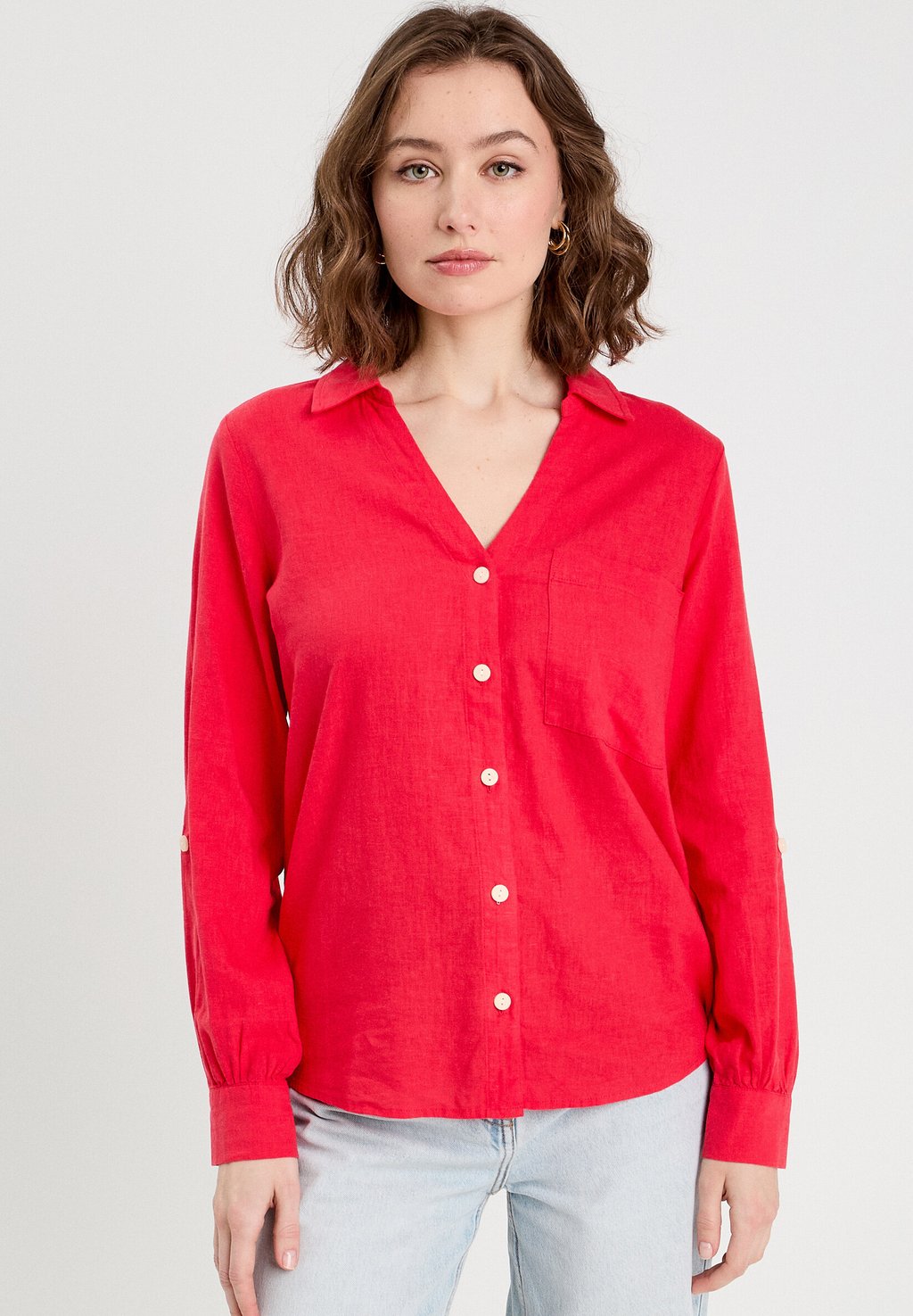 Блузка на пуговицах LANGARM Cache Cache, красный
Блузка на пуговицах LANGARM Cache Cache, красный