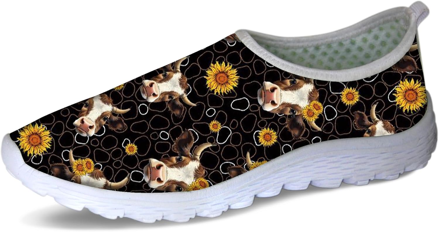Женские и мужские слипоны Forchrinse с цветочным принтом и корги, мягкая сетка, кроссовки для прогулок, спортивные, повседневные, для путешествий, дышащие, Sunflower Cow
Женские и мужские слипоны Forchrinse с цветочным принтом и корги, мягкая сетка, кроссовки для прогулок, спортивные, повседневные, для путешествий, дышащие, Sunflower Cow