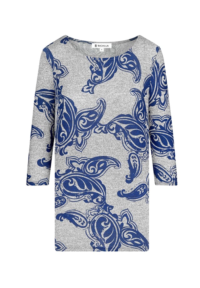 Рубашка тонкой вязки с узором пейсли серо-синего цвета Bicalla, мультиколор
Рубашка тонкой вязки с узором пейсли серо-синего цвета Bicalla, мультиколор