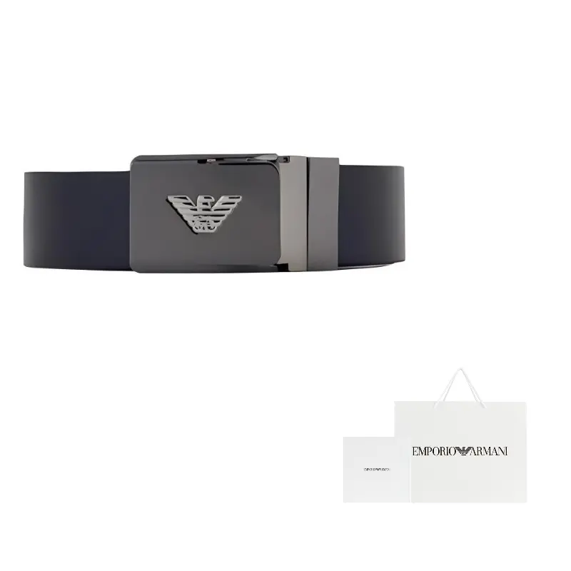 Кожаный ремень с металлической пряжкой с логотипом Emporio Armani, темный синий
Кожаный ремень с металлической пряжкой с логотипом Emporio Armani, темный синий