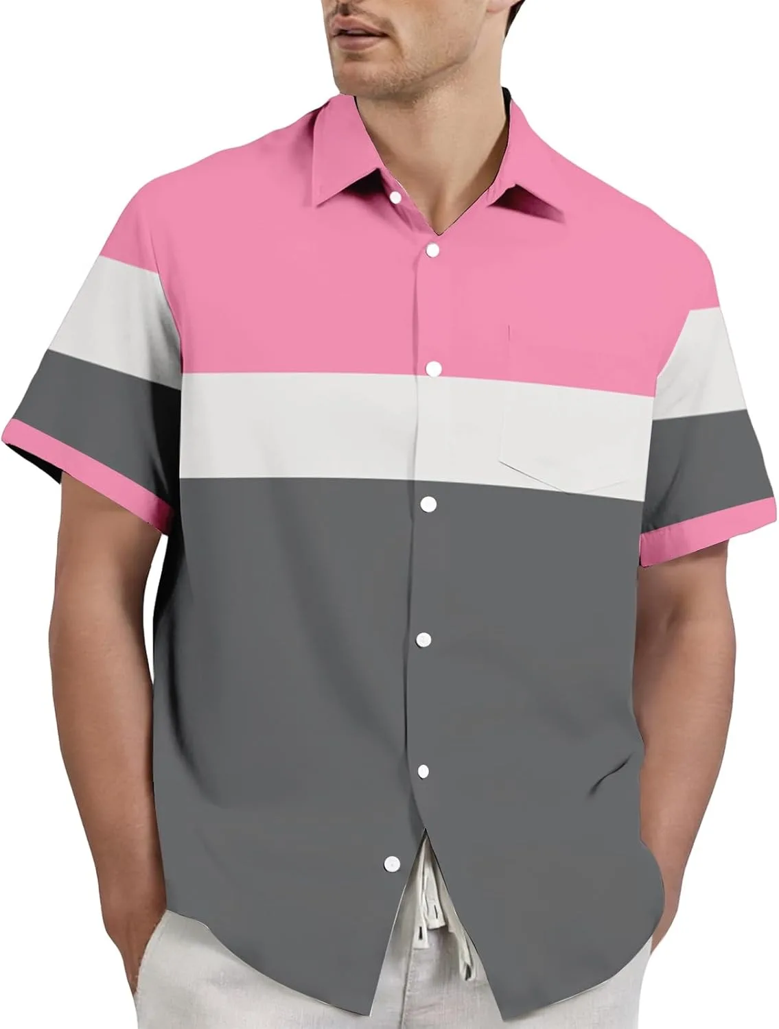 Мужская летняя рубашка с коротким рукавом и геометрическим принтом HYYGOCCTV
Мужская летняя рубашка с коротким рукавом и геометрическим принтом HYYGOCCTV