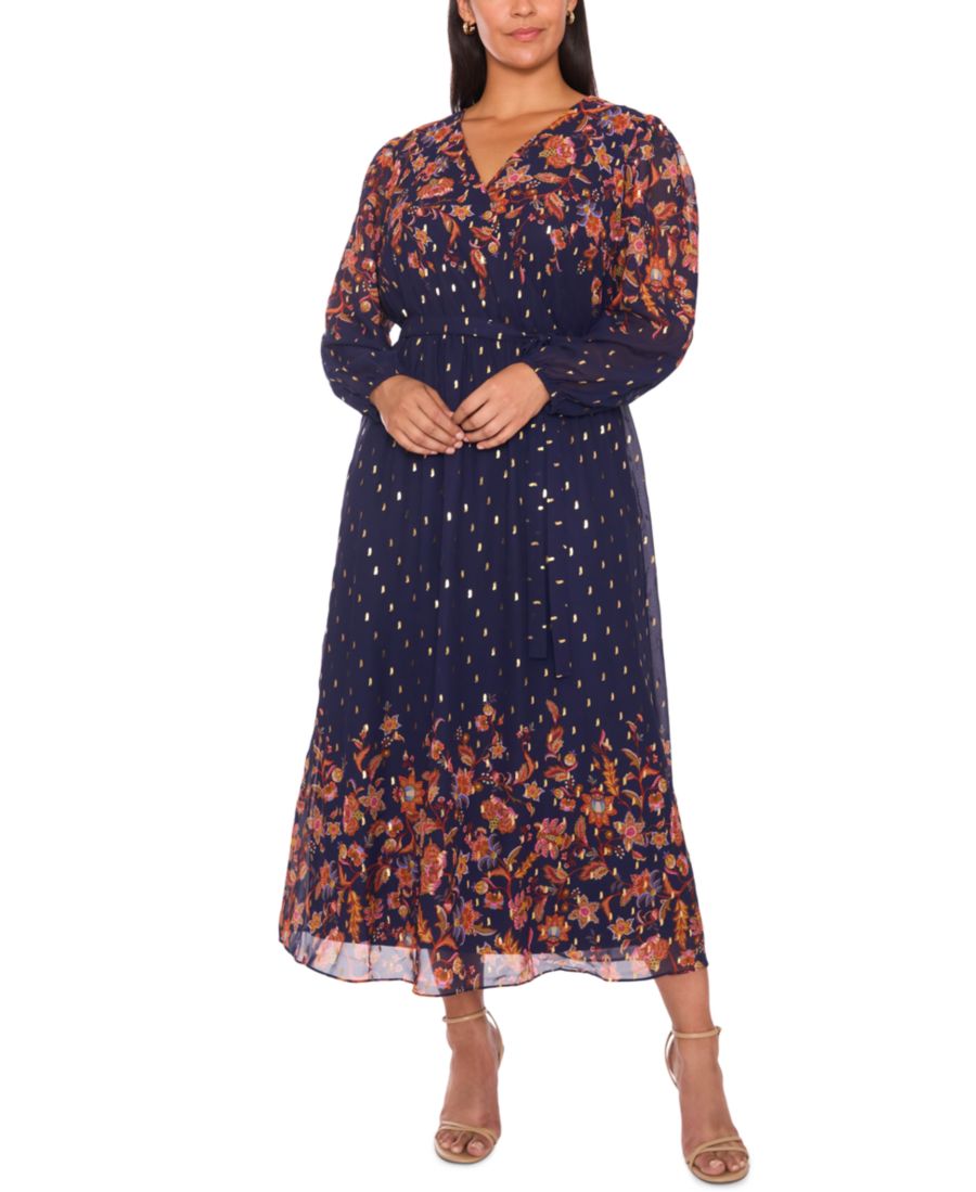 Макси-платье большого размера с V-образным вырезом и принтом MSK, Jbs Navy
Макси-платье большого размера с V-образным вырезом и принтом MSK, Jbs Navy