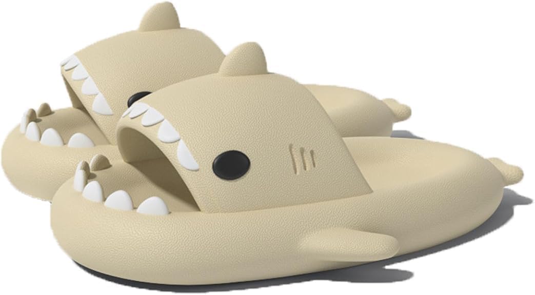 Мужские и женские шлепанцы Glemall с акулой, забавные шлепанцы Cloud Shark, открытый носок, противоскользящие, быстросохнущие, сандалии для душа с мягкой толстой подошвой, бежевый
Мужские и женские шлепанцы Glemall с акулой, забавные шлепанцы Cloud Shark, открытый носок, противоскользящие, быстросохнущие, сандалии для душа с мягкой толстой подошвой, бежевый