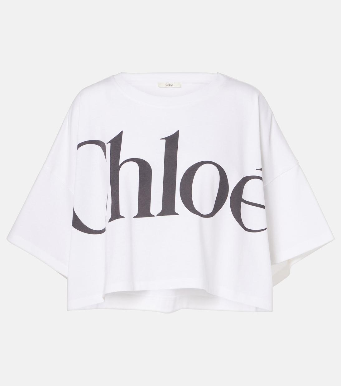 Футболка из хлопкового джерси с логотипом Chloé, белый
Футболка из хлопкового джерси с логотипом Chloé, белый