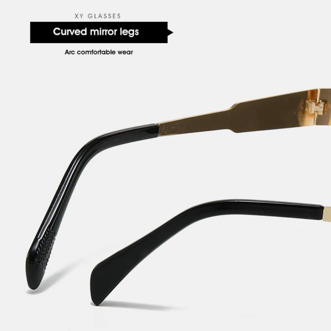 Ретро золотистые металлические панк-солнцезащитные очки для женщин и мужчин, классические прямоугольные линзы, защита от УФ-излучения UV400 VFDHN, Silver Blue
Ретро золотистые металлические панк-солнцезащитные очки для женщин и мужчин, классические прямоугольные линзы, защита от УФ-излучения UV400 VFDHN, Silver Blue