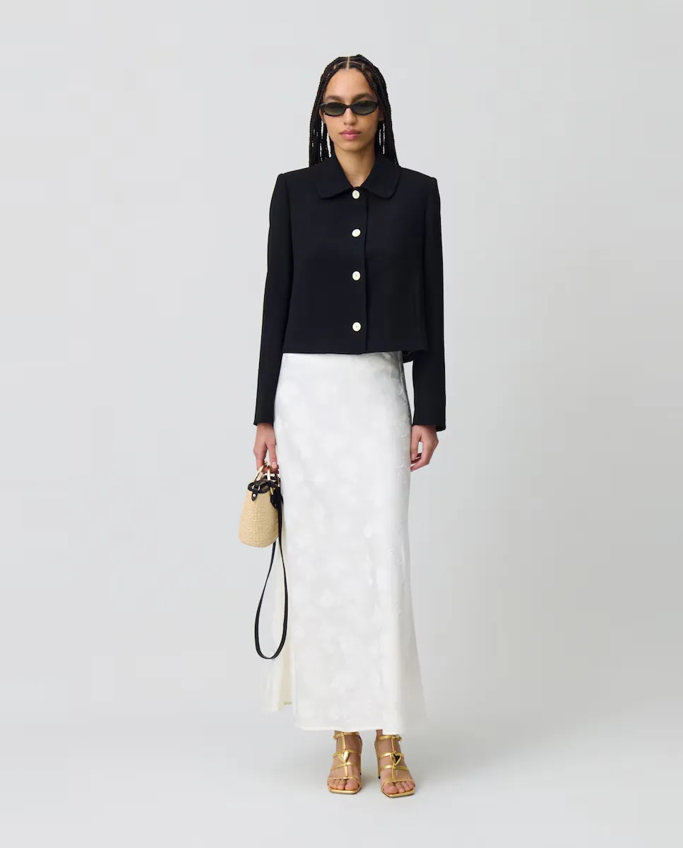 Сатиновая струящаяся юбка с цветочным принтом Claudie Pierlot, белый
Сатиновая струящаяся юбка с цветочным принтом Claudie Pierlot, белый