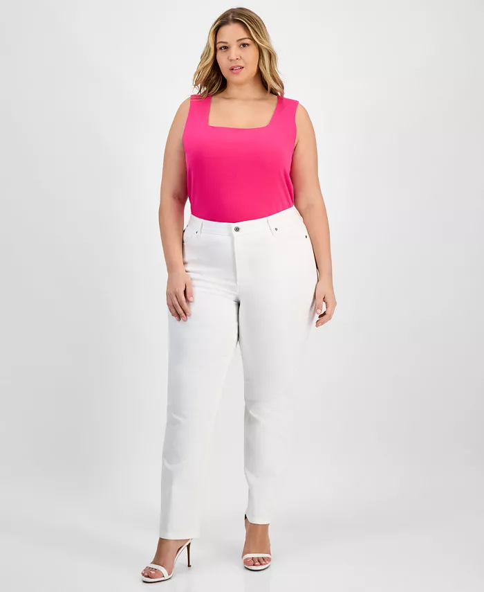 Джинсы больших размеров прямого кроя Kasper, белый
Джинсы больших размеров прямого кроя Kasper, белый