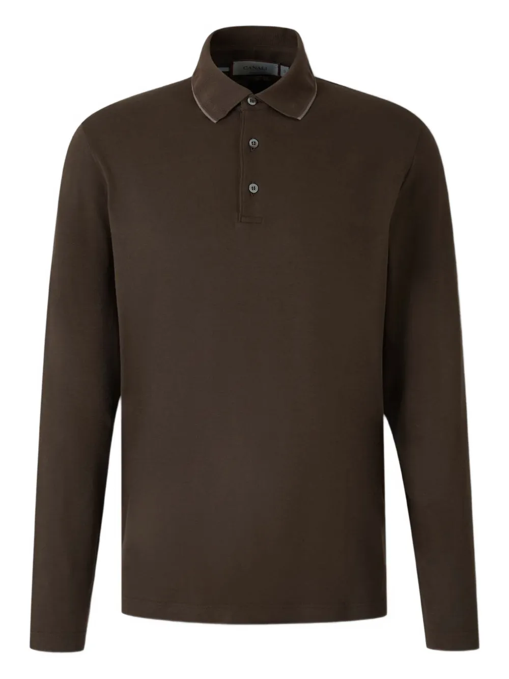 Поло с длинными рукавами и ребристыми манжетами Canali, коричневый
Поло с длинными рукавами и ребристыми манжетами Canali, коричневый