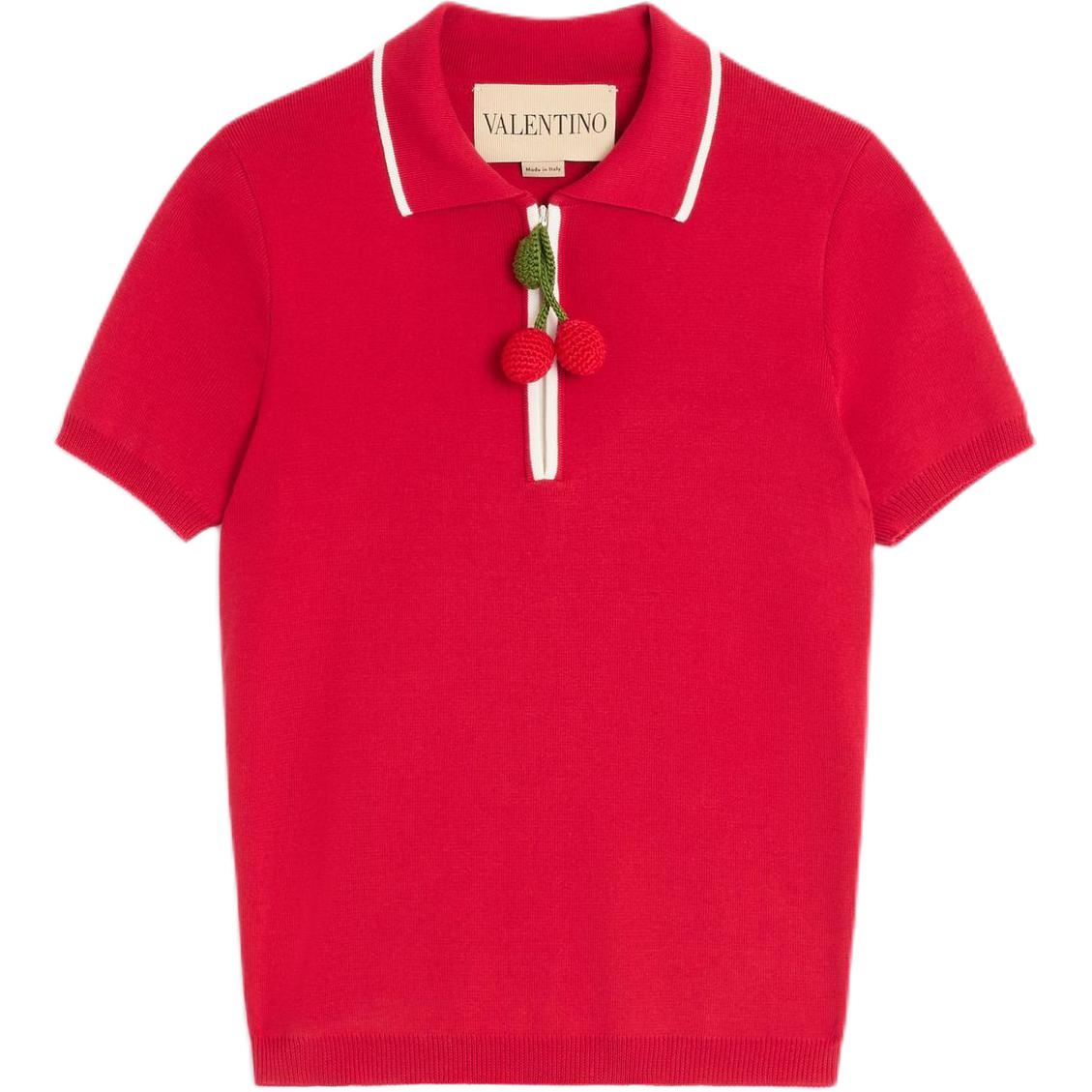 Топ Cherry Embellished Short Sleeved Polo Top Valentino, красный
Топ Cherry Embellished Short Sleeved Polo Top Valentino, красный