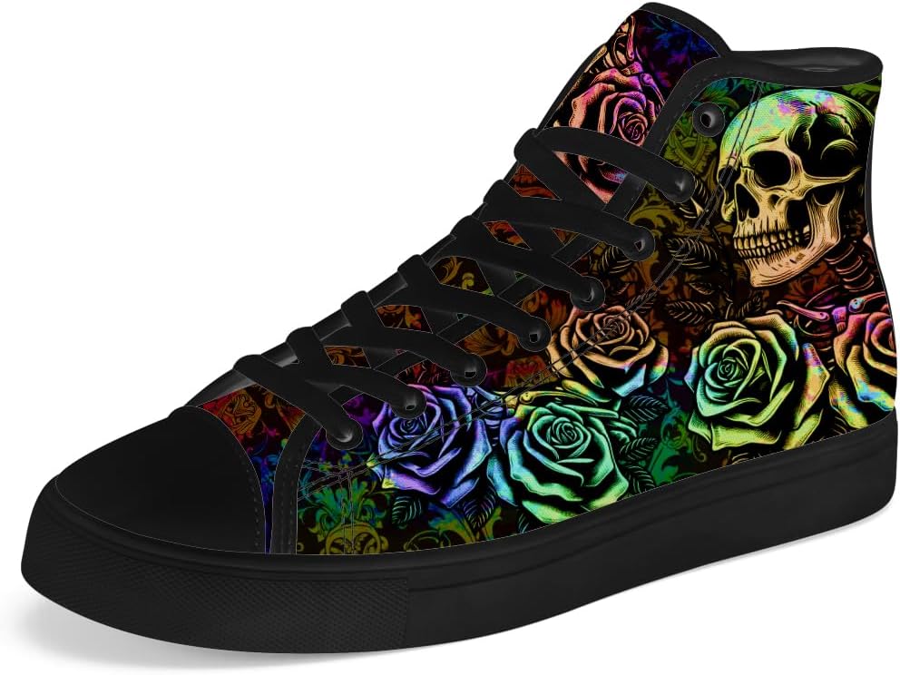 Кеды с высоким берцем Rose Skull, холщовые кроссовки с черепом на шнуровке, повседневная обувь, подарок для мужчин и женщин Chebing, 615 Multicolor
Кеды с высоким берцем Rose Skull, холщовые кроссовки с черепом на шнуровке, повседневная обувь, подарок для мужчин и женщин Chebing, 615 Multicolor