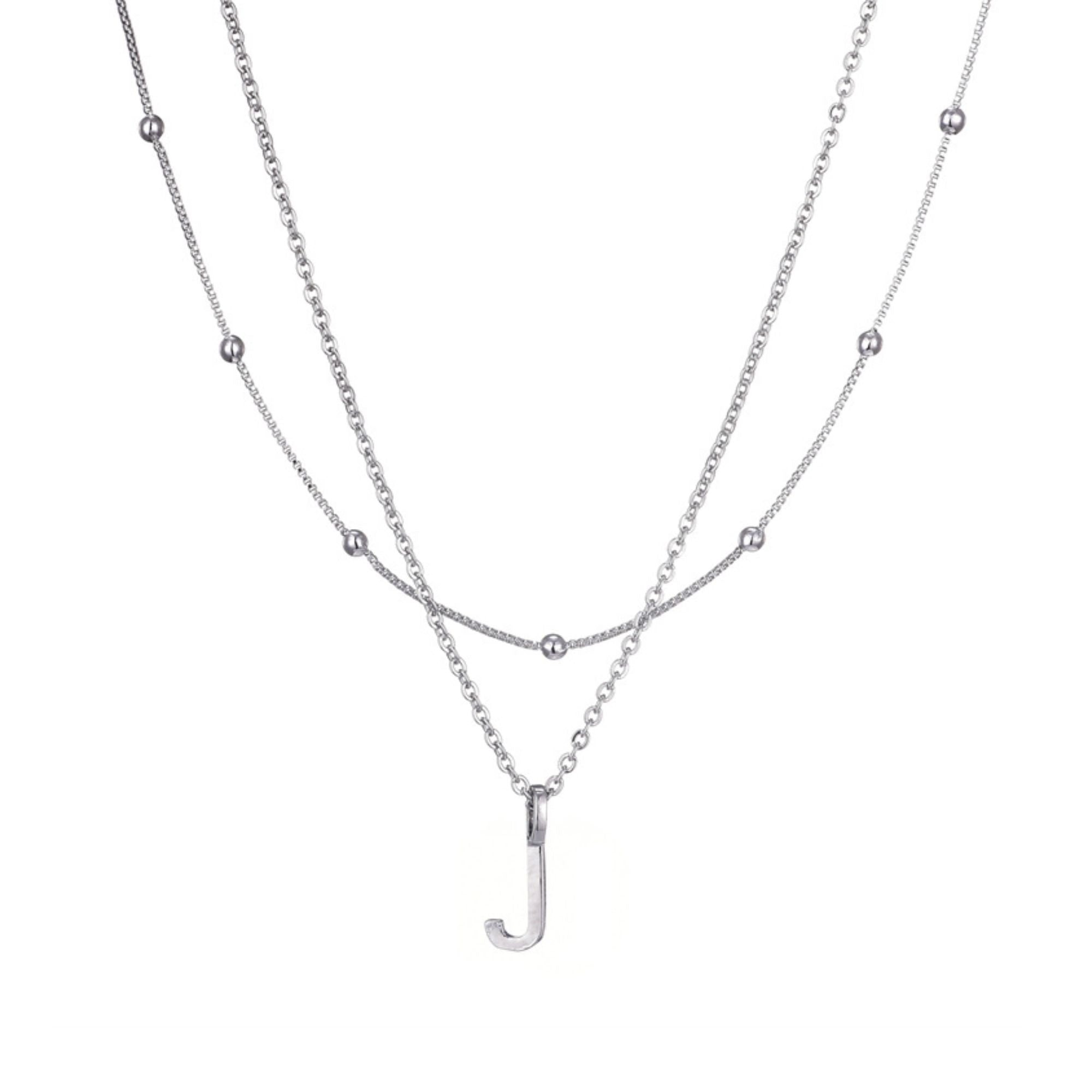 Посеребренное многослойное ожерелье с инициалами Adornia, Silver-J
Посеребренное многослойное ожерелье с инициалами Adornia, Silver-J