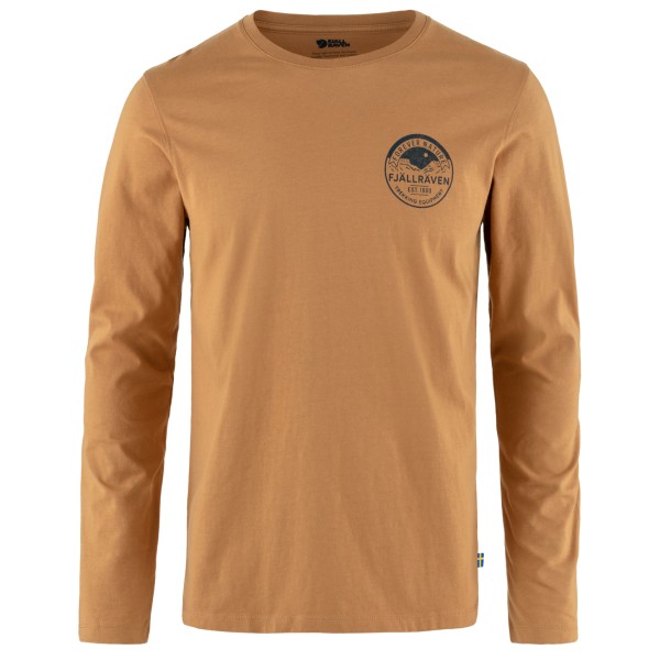 Футболка с надписью «Forever nature» с длинным рукавом Fjällräven, коричневый 
Футболка с надписью «Forever nature» с длинным рукавом Fjällräven, коричневый