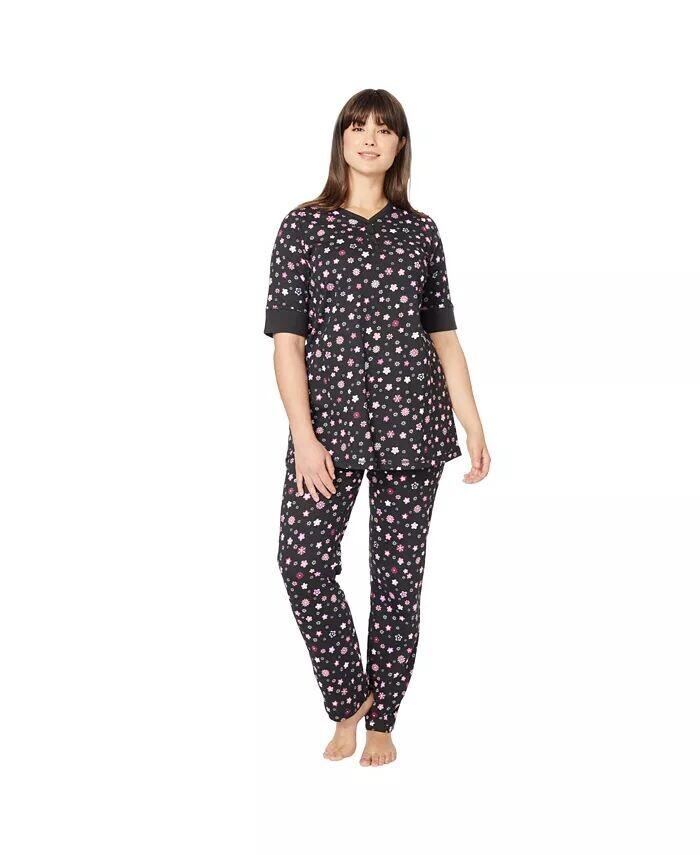 Пижама больших размеров с принтом Henley Dreams & Co., черный
Пижама больших размеров с принтом Henley Dreams & Co., черный