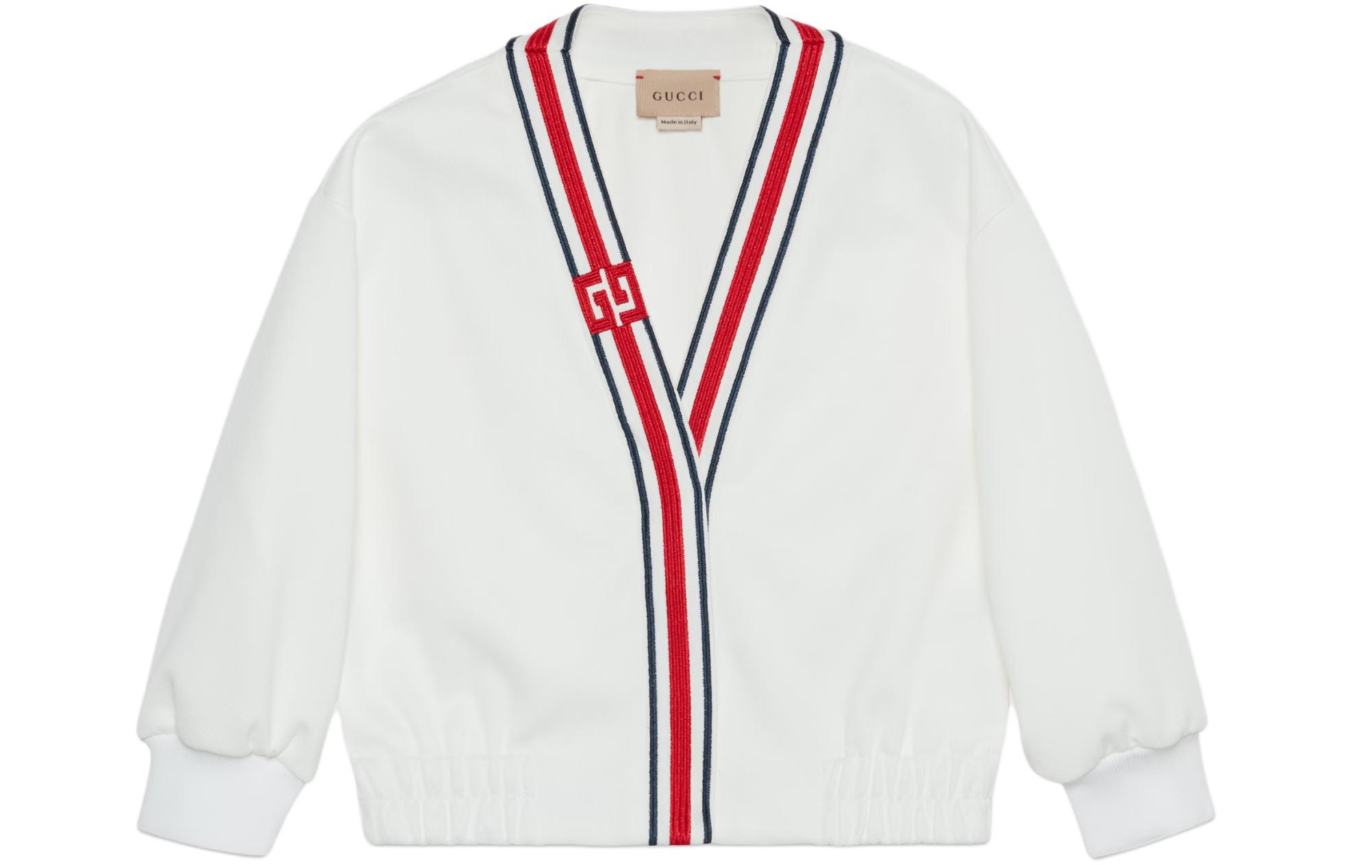 Детский свитер с V-образным вырезом, средней высоты Gucci, серый белый
Детский свитер с V-образным вырезом, средней высоты Gucci, серый белый