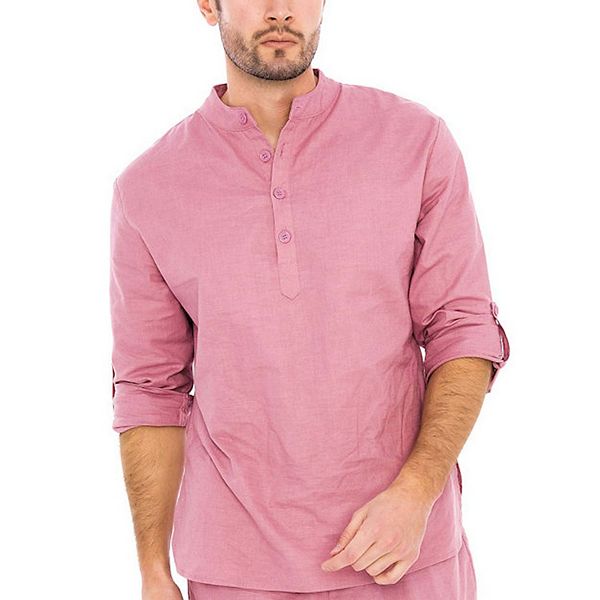 Мужская льняная рубашка с воротником нехру Dai Moda
Мужская льняная рубашка с воротником нехру Dai Moda