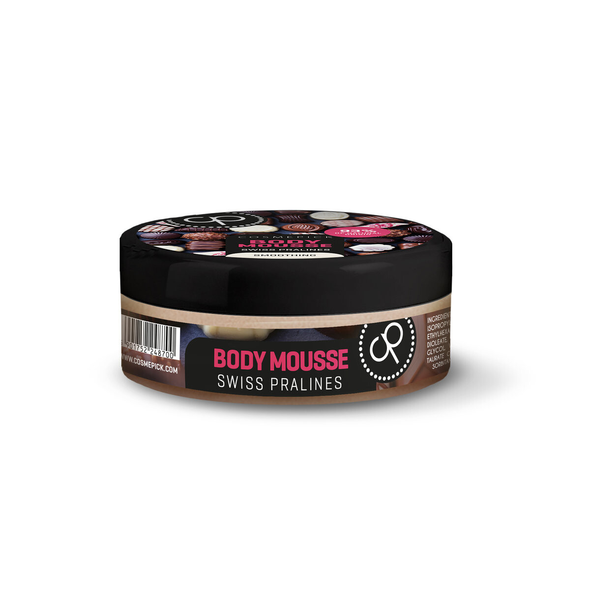 Cosmepick Body Mousse Swiss Pralines, Мусс для тела пралине 200 мл
Cosmepick Body Mousse Swiss Pralines, Мусс для тела пралине 200 мл