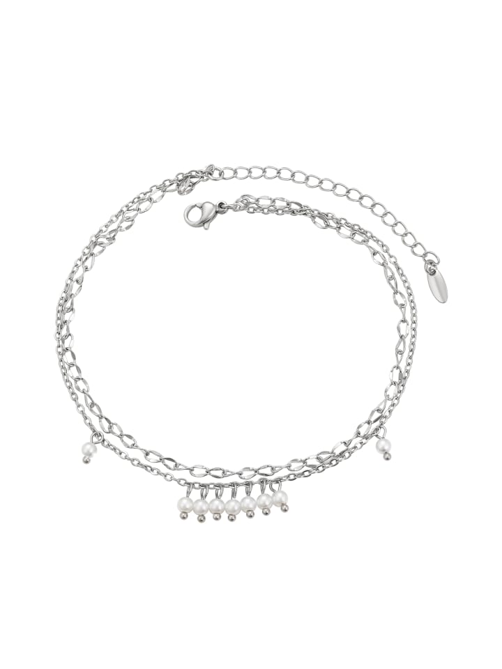 Faina Женский браслет на лодыжку серебристо-белого цвета
Faina Женский браслет на лодыжку серебристо-белого цвета
