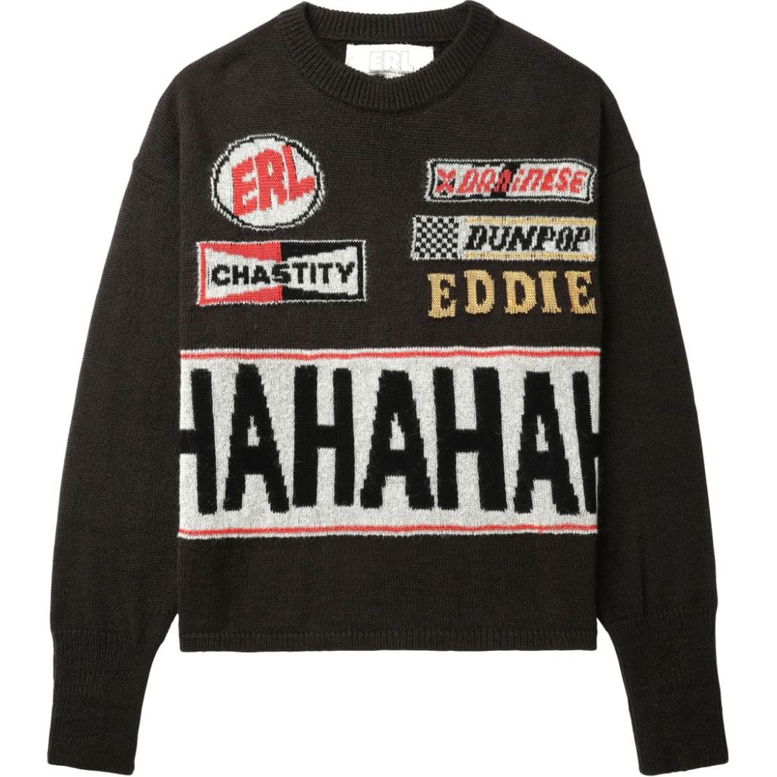 Джемпер с интарсией слоган ERL, черный
Джемпер с интарсией слоган ERL, черный