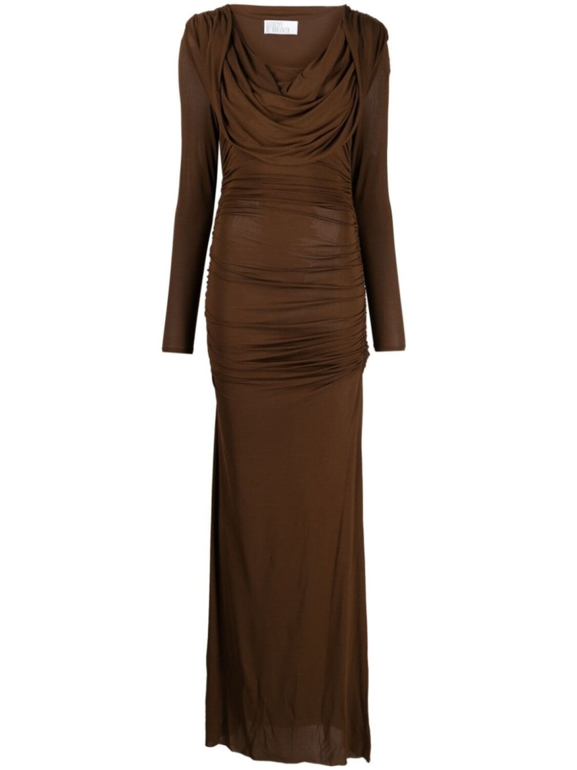Giuseppe Di Morabito драпированное платье макси с воротником-хомутом, коричневый
Giuseppe Di Morabito драпированное платье макси с воротником-хомутом, коричневый