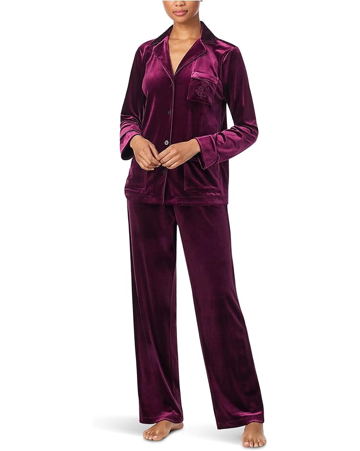 Женский пижамный комплект Lauren Ralph Lauren Long Sleeve Velvet Notch Collar Long, Wine
Женский пижамный комплект Lauren Ralph Lauren Long Sleeve Velvet Notch Collar Long, Wine