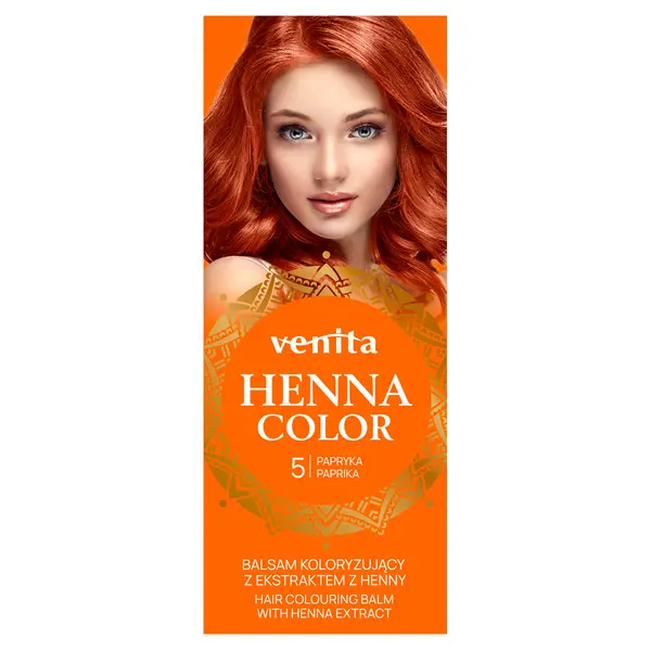 Бальзам для окрашивания волос 5 перцев, 75 мл Venita Henna color, цвет 5 papryka
Бальзам для окрашивания волос 5 перцев, 75 мл Venita Henna color, цвет 5 papryka
