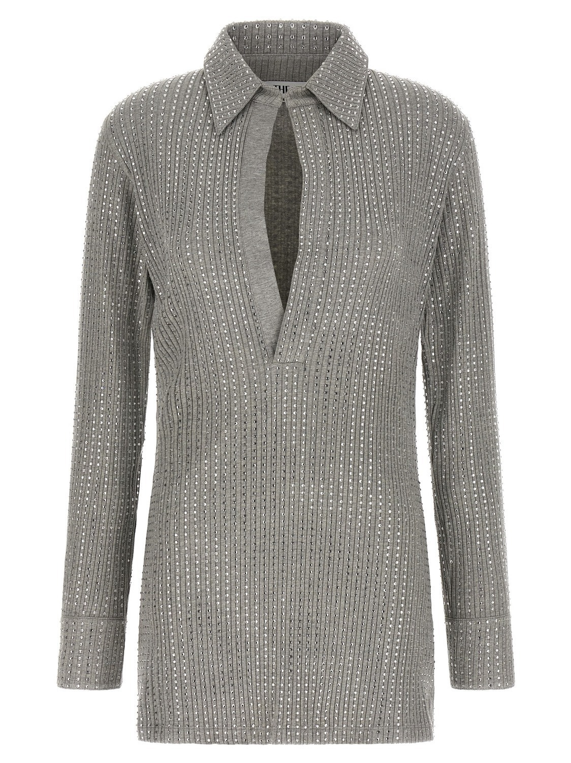 Платье с стразами The Attico, серый
Платье с стразами The Attico, серый