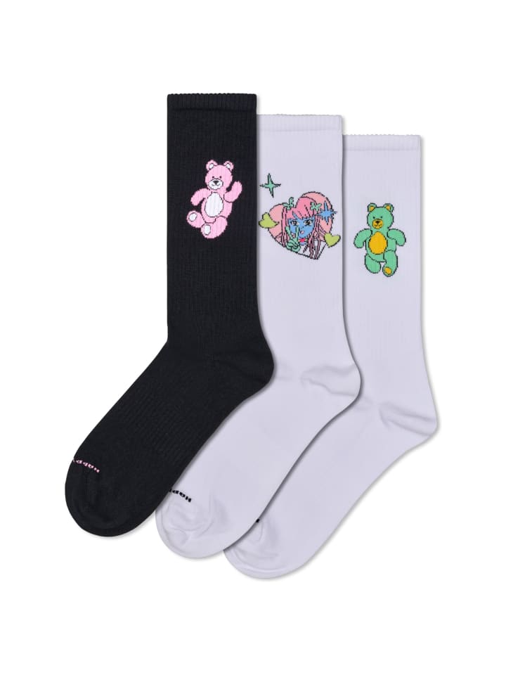 Happy Socks Набор из 3 носков "Мишка" розового цвета
Happy Socks Набор из 3 носков "Мишка" розового цвета