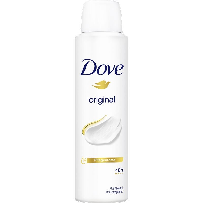 Спрей-антиперспирант Оригинал Dove, 150 ml
Спрей-антиперспирант Оригинал Dove, 150 ml